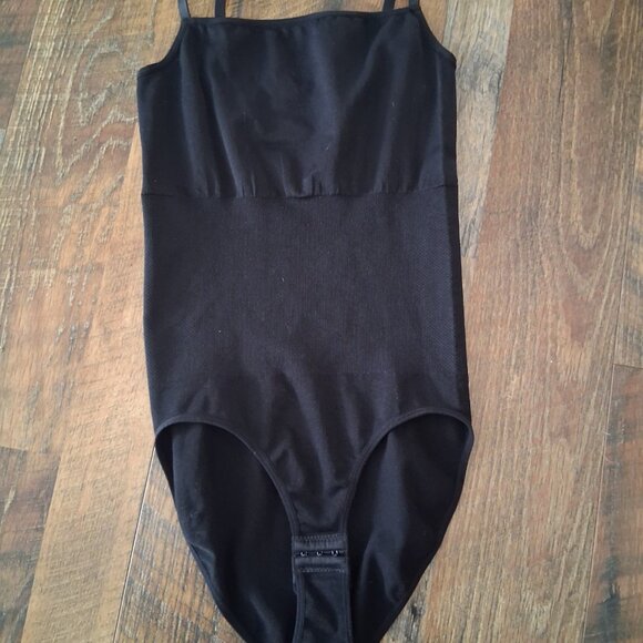 SOLD Women's Black Shapewear Bodysuit Tummy Control - Square Neck Size LARGE - Picture 2 of 9